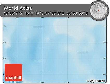 Physical Map of the Area around 10° 17' 43" S, 60° 25' 29" E