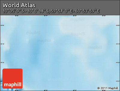 Physical Map of the Area around 10° 17' 43" S, 60° 25' 29" E