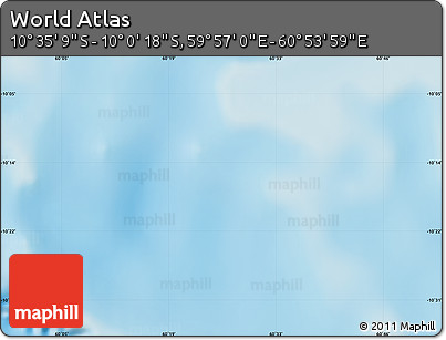 Physical Map of the Area around 10° 17' 43" S, 60° 25' 29" E