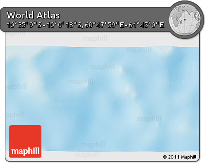 Shaded Relief 3D Map of the Area around 10° 17' 43" S, 61° 16' 29" E