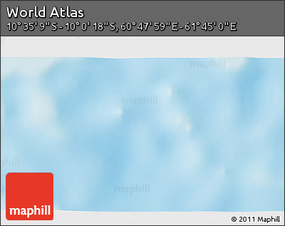 Shaded Relief 3D Map of the Area around 10° 17' 43" S, 61° 16' 29" E