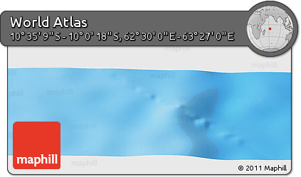 Physical Panoramic Map of the Area around 10° 17' 43" S, 62° 58' 30" E