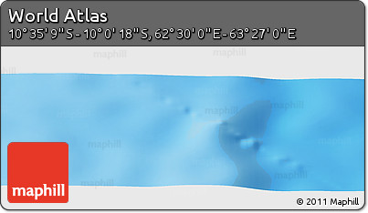 Physical Panoramic Map of the Area around 10° 17' 43" S, 62° 58' 30" E