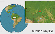 Satellite Location Map of the area around 10° 17' 43" S, 66° 13' 29" W