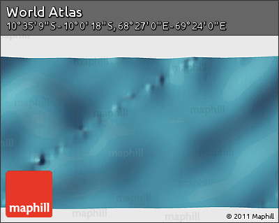 Satellite 3D Map of the Area around 10° 17' 43" S, 68° 55' 30" E