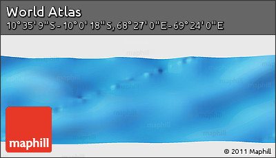 Physical Panoramic Map of the Area around 10° 17' 43" S, 68° 55' 30" E