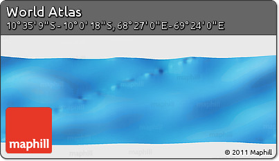 Physical Panoramic Map of the Area around 10° 17' 43" S, 68° 55' 30" E