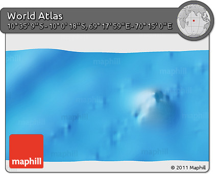 Physical 3D Map of the Area around 10° 17' 43" S, 69° 46' 30" E