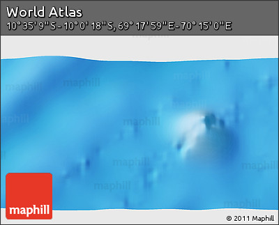 Physical 3D Map of the Area around 10° 17' 43" S, 69° 46' 30" E