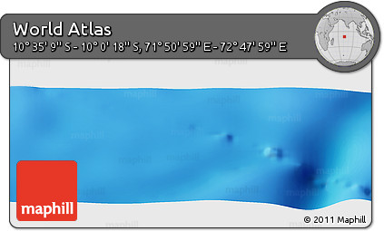 Physical Panoramic Map of the Area around 10° 17' 43" S, 72° 19' 29" E