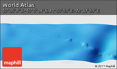 Physical Panoramic Map of the Area around 10° 17' 43" S, 72° 19' 29" E