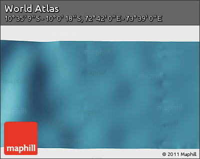 Satellite 3D Map of the Area around 10° 17' 43" S, 73° 10' 30" E
