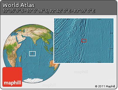 Satellite Location Map of the Area around 10° 17' 43" S, 73° 10' 30" E