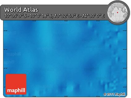 Physical Map of the Area around 10° 17' 43" S, 74° 1' 30" E