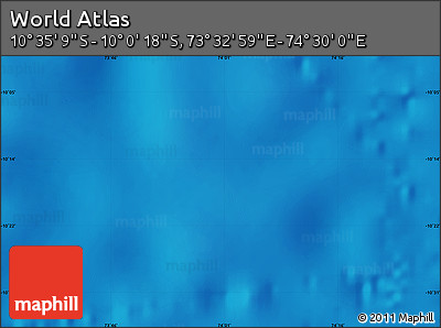 Physical Map of the Area around 10° 17' 43" S, 74° 1' 30" E