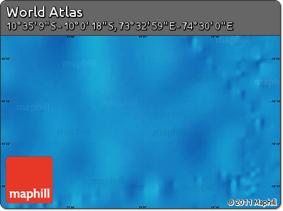 Physical Map of the Area around 10° 17' 43" S, 74° 1' 30" E
