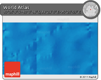 Physical 3D Map of the Area around 10° 17' 43" S, 74° 52' 30" E