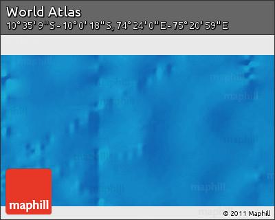 Physical 3D Map of the Area around 10° 17' 43" S, 74° 52' 30" E
