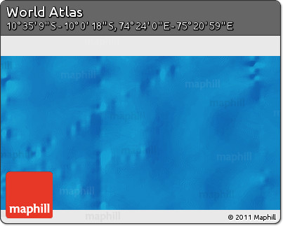 Physical 3D Map of the Area around 10° 17' 43" S, 74° 52' 30" E