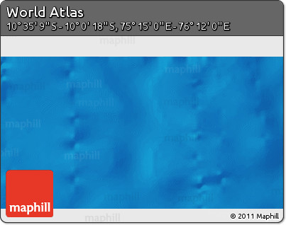 Physical 3D Map of the Area around 10° 17' 43" S, 75° 43' 29" E