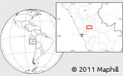 Blank Location Map of the area around 10° 17' 43" S, 75° 34' 29" W