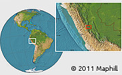 Satellite Location Map of Pozuzo