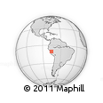 Outline Map of the Area around 10° 17' 43" S, 75° 34' 29" W, rectangular outline