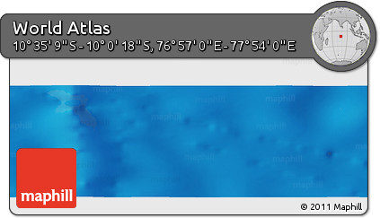 Physical Panoramic Map of the Area around 10° 17' 43" S, 77° 25' 30" E