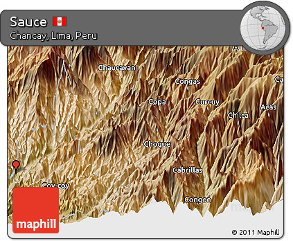 Satellite Panoramic Map of Sauce