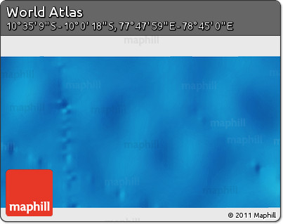 Physical 3D Map of the Area around 10° 17' 43" S, 78° 16' 30" E