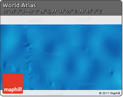 Shaded Relief 3D Map of the Area around 10° 17' 43" S, 78° 16' 30" E