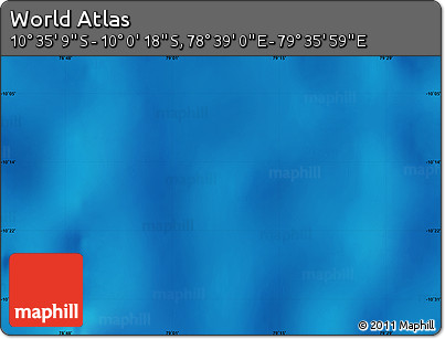 Physical Map of the Area around 10° 17' 43" S, 79° 7' 30" E
