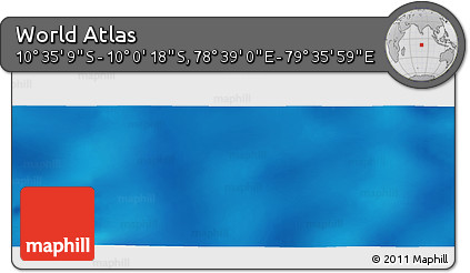 Physical Panoramic Map of the Area around 10° 17' 43" S, 79° 7' 30" E