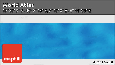 Physical Panoramic Map of the Area around 10° 17' 43" S, 7° 43' 29" E
