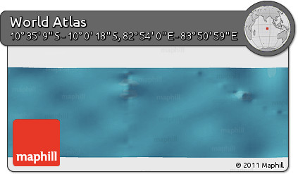 Satellite Panoramic Map of the Area around 10° 17' 43" S, 83° 22' 30" E