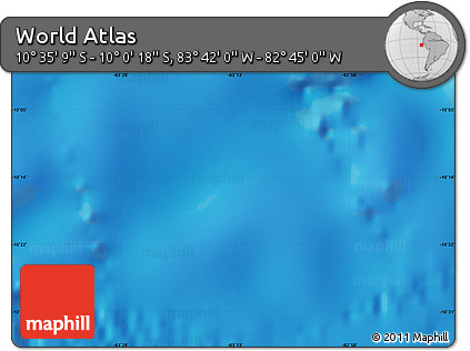 Shaded Relief Map of the Area around 10° 17' 43" S, 83° 13' 29" W