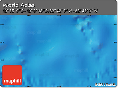 Shaded Relief Map of the Area around 10° 17' 43" S, 83° 13' 29" W
