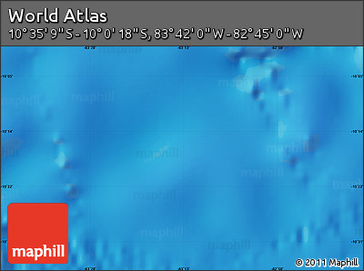 Shaded Relief Map of the Area around 10° 17' 43" S, 83° 13' 29" W