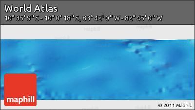 Shaded Relief Panoramic Map of the Area around 10° 17' 43" S, 83° 13' 29" W