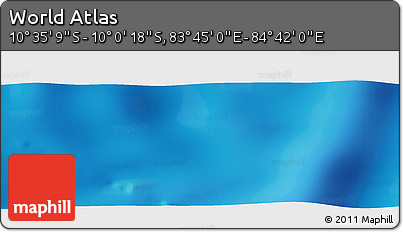 Physical Panoramic Map of the Area around 10° 17' 43" S, 84° 13' 29" E