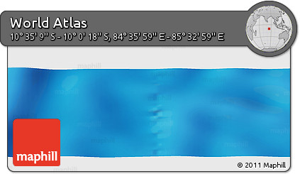 Physical Panoramic Map of the Area around 10° 17' 43" S, 85° 4' 29" E
