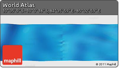 Physical Panoramic Map of the Area around 10° 17' 43" S, 85° 4' 29" E