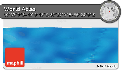Physical Panoramic Map of the Area around 10° 17' 43" S, 85° 55' 30" E