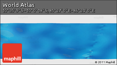 Physical Panoramic Map of the Area around 10° 17' 43" S, 85° 55' 30" E