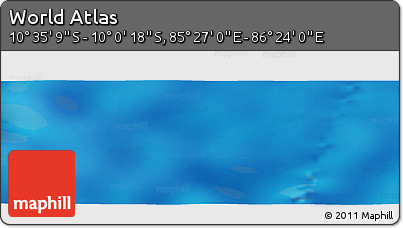 Physical Panoramic Map of the Area around 10° 17' 43" S, 85° 55' 30" E