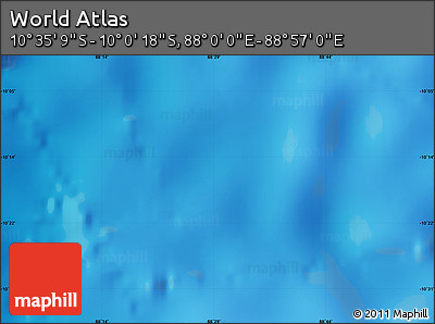 Physical Map of the Area around 10° 17' 43" S, 88° 28' 29" E