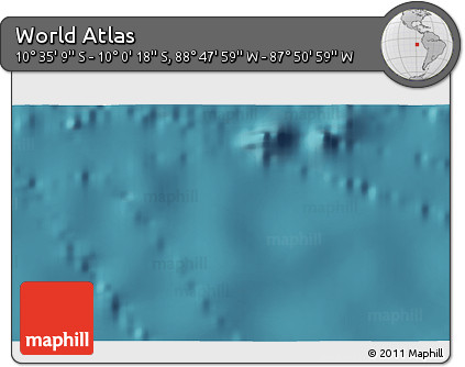 Satellite 3D Map of the Area around 10° 17' 43" S, 88° 19' 29" W