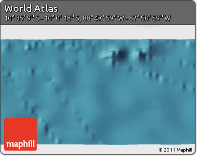 Satellite 3D Map of the Area around 10° 17' 43" S, 88° 19' 29" W