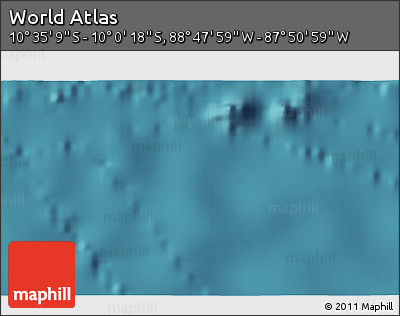 Satellite 3D Map of the Area around 10° 17' 43" S, 88° 19' 29" W
