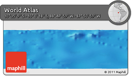 Physical Panoramic Map of the Area around 10° 17' 43" S, 88° 19' 29" W